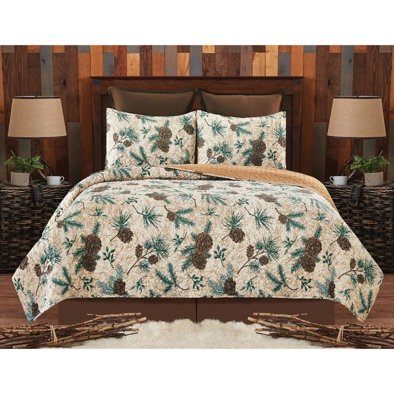 C&F Home Rustic Pinecone Quilt Set  - Reversible and Machine Washable, 4 of 10