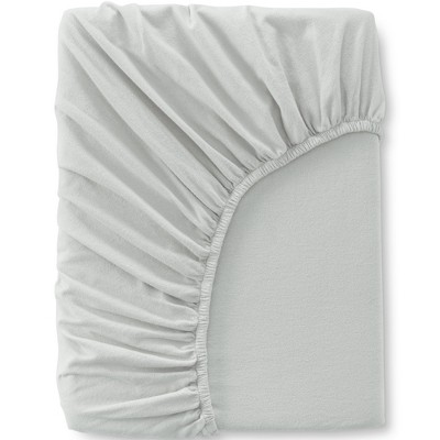 Lands' End Comfy Super Soft Cotton Flannel Fitted Bed Sheet - 5oz