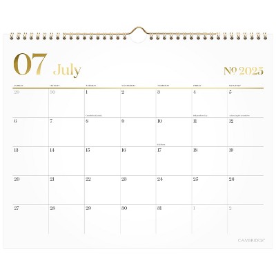 Cambridge Workstyle Medium Wall Calendar July 2025 to June 2026