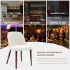 Dining Chairs Set of 2, Upholstered Kitchen Dining Room Chairs with Padded Seat and Wood Legs, Modern Fabric Side Dinner Chair for Dining Room - 3 of 4