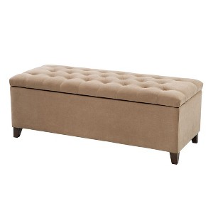 NicBex 19.25 Inch Storage Ottoman Bench with Tufted Top Soft Close Lid for Bedroom,Entryway and Living Room - 1 of 4