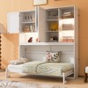 Merax Sleek Twin Size Wall Murphy Bed with Ample Storage Space, LED Light and USB Ports - 3 of 4