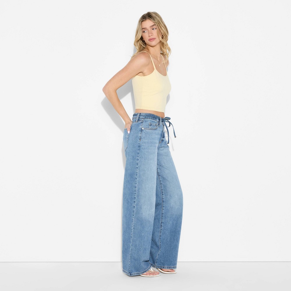 Women's Low-Rise Baggy Jeans - Wild Fable™ Light Wash 16 Short
