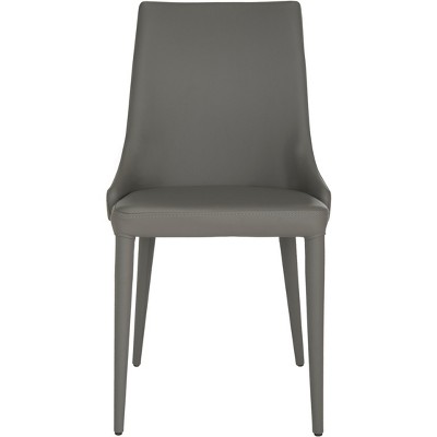 Summerset Gray PU Leather Upholstered Side Chairs with Metal Frame, Set of 2