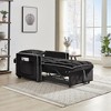 Velvet Folding Sofa Bed, Loveseat Lounge Couch With Adjustable Backrest, Side Pockets Modern Single Chair Bed - 2 of 4