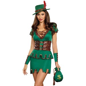 Robbin' Da Hood Women's Costume - Green - 1 of 2