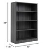 Infurnic Decorative Bookshelf, Tall Modern Wood Bookshelf with 4 Shelves, for Living Room or Library Bookcase, White, 11.6"*33"*48" - 4 of 4