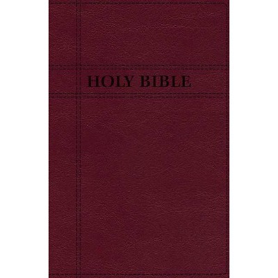 Niv, Premium Gift Bible, Leathersoft, Burgundy, Red Letter Edition, Comfort Print - by  Zondervan (Leather Bound)