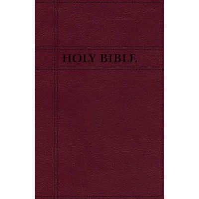 Niv, Premium Gift Bible, Leathersoft, Burgundy, Red Letter Edition, Comfort Print - by  Zondervan (Leather Bound)