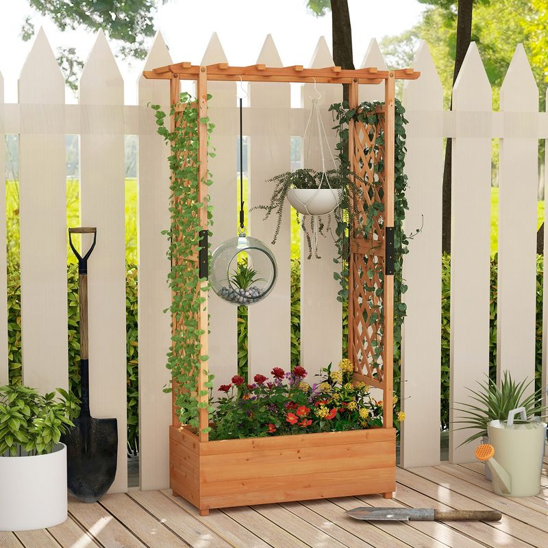 Tangkula Raised Garden Bed Vertical Plant Container for Vine Climbing Plant Flower, 2 of 11