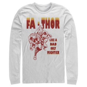 Men's Marvel Fa-Thor Like a Dad Only Mightier Comic Thor Long Sleeve Shirt - 1 of 4