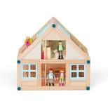 Olivia's Little World Kids Buildable Furnished Wooden Dollhouse for 3.5" Dolls