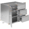 AMERLIFE Outdoor Kitchen Drawers Stainless Steel Drawers for Outdoor Kitchens, Multi-Storage Cabinet, Built-in BBQ Island Storage - 2 of 4