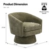 GustoWave Swivel Accent Chair with Armrest, Mid Century 360° Swivel Barrel Chair with Double-layer cushion, Round Chenille Fabric Velvet - 3 of 4