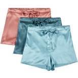 Lady Boxers, Pack of 3 Women's Satin Boxers Sleep Shorts