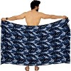 HAPPY BAY Men's Beach Summer Long Cover Up Vacation Lava Lava Sarong Hawaiian Beachwear Sarongs Samoan Swimwear For Men One Size Onyx, Dolphin - 4 of 4