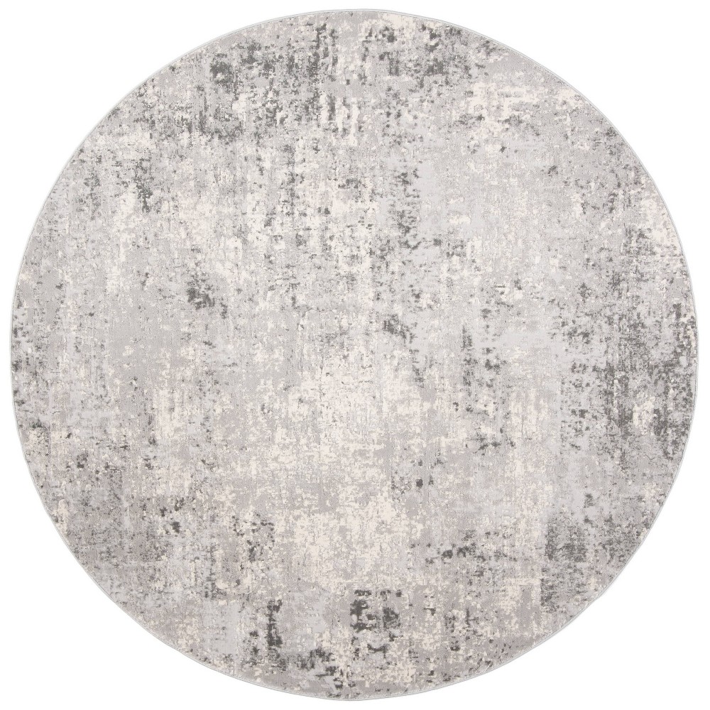 6'7in Round Belva Rug Gray/Ivory - Safavieh