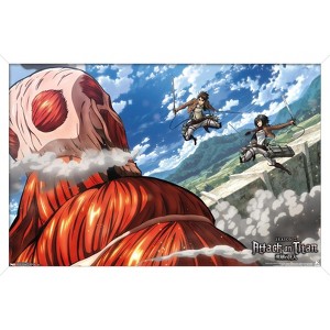 Trends International Attack on Titan - Double Team Framed Wall Poster Prints - 1 of 4