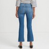 Lands' End Women's High Rise Denim Button Front Kick Flare Crop Jeans - 2 of 4