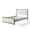 NicBex Queen Upholstered Platform Bed Frame with Boucle Fabric Headboard,Solid Wood Slats Support,No Box Spring Needed,Easy Assembly,White - 4 of 4