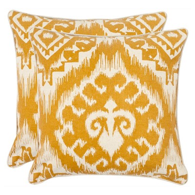 2pk 18"x18" Lucy Throw Pillow Orange - Safavieh