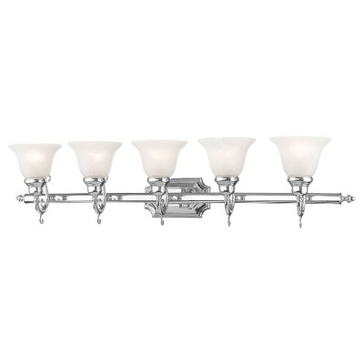 Livex Lighting French Regency 5 - Light Vanity in  Polished Chrome