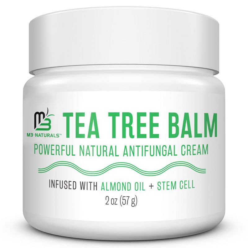 Tea Tree Balm, Natural Antifungal Cream, Infused with Almond Oil & Stem Cell, M3 Naturals, Tea Tree Oil, 2oz, 1 of 4