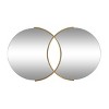 Hallway Decorative Mirrors Gold Framed Mirror Entryway Mirror Overlapping Round Wall Mirror Oval Mirrors Half Moon Mirror-The Pop Home - 3 of 4