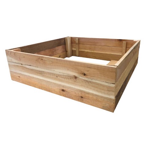 Real Wood Products 7 in. H X 36 in. W X 36 in. D Cedar Western Raised Garden Bed Natural - image 1 of 1