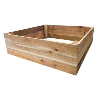 Real Wood Products 7 in. H X 36 in. W X 36 in. D Cedar Western Raised Garden Bed Natural