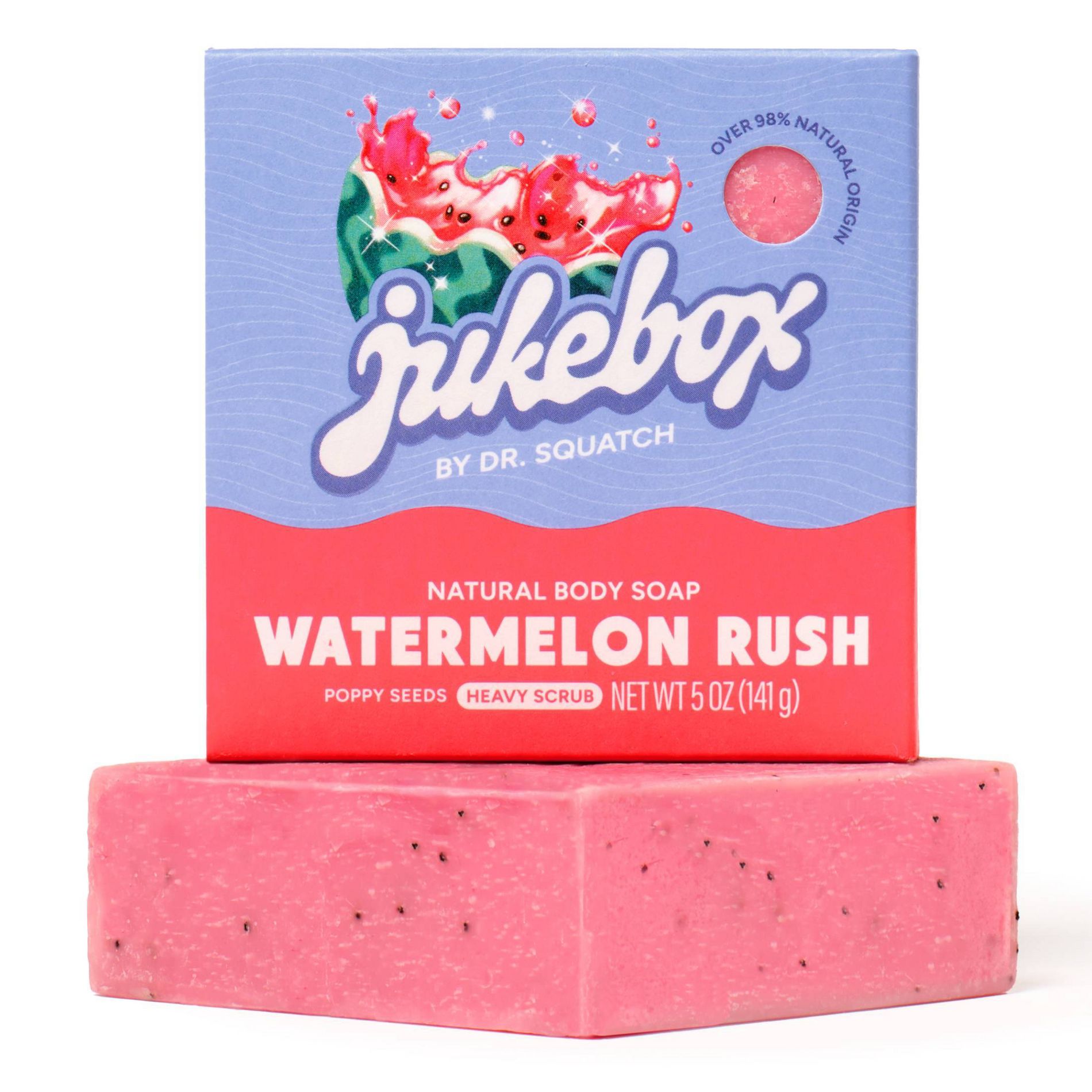 Jukebox Bar Soap - Watermelon - 5oz: Basic Cleansing, Normal Skin, Fresh Scent