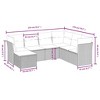 vidaXL 7 Piece Patio Sofa Set with Cushions Gray Poly Rattan - Without Table - 4 of 4