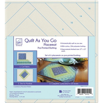 June Tailor Quilt As You Go Placemat 6/Pkg-Casablanca