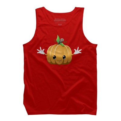 Men's Design By Humans Halloween Pumpkin Monster 6 By LironPeer Tank Top