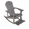 Jiallo Zero Gravity Collection Dark Gray Adirondack Rocking Chair with Built-in Footrest - Set of 2 Rocking Chairs - 4 of 4