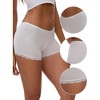 INSPIRE CHIC Women's Seamless Ice Silk Lace Trim Slip Shorts for Under Dresses Lightweight Elastic Boyshorts - 3 of 4