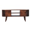 43" Solid Mango Wood TV Stand California Rounded Entertainment Unit with 4 Drawers, Nordic Legs, and Rounded Edges for Living Room and Bedroom - 4 of 4