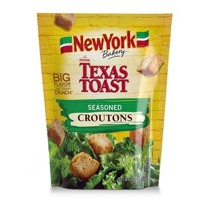 New York Bakery Texas Toast Seasoned Croutons, 5 oz Bag, (Pack of 2)