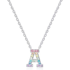 Women Girls Initial Letter Necklaces,Initial Baseball Number Birthstone Necklace Jewelry Gifts for Women - 1 of 4