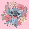 Girl's Lilo & Stitch Floral Distressed Stitch T-Shirt - 2 of 4