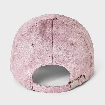 Faux Suede Baseball Hat - Universal Thread Pink - image 3