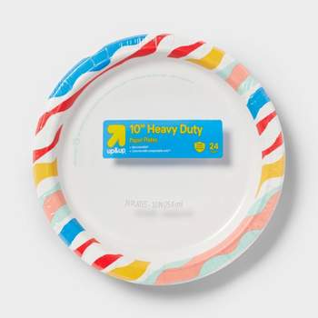 Disposable Paper Plates 10" - Colorful Waves - 24ct - up & up™