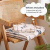 Blush Floral Queen Duvet Cover Set, 3 Piece Boho Ferns Microfiber with Zipper Closure - 2 of 4