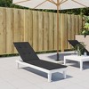 vidaXL Deck Chair Cushion Black (29.5"+41.3") x19.7"x1.6" - 2 of 4