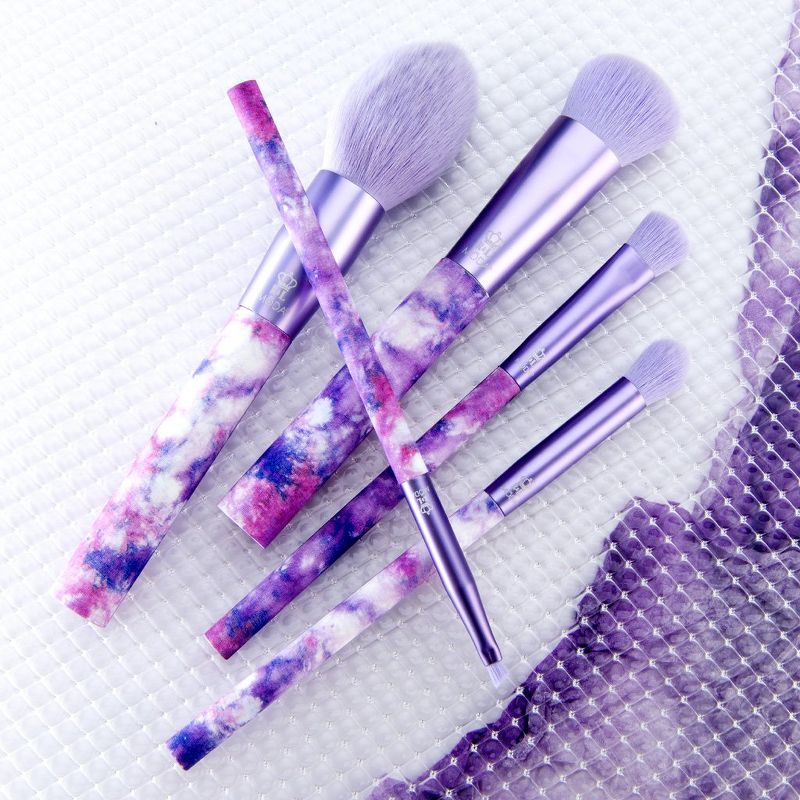 MODA Brush Tie Dye 5pc Makeup Brush Set, Includes Blush, Complexion, and Crease Makeup Brushes, 4 of 12