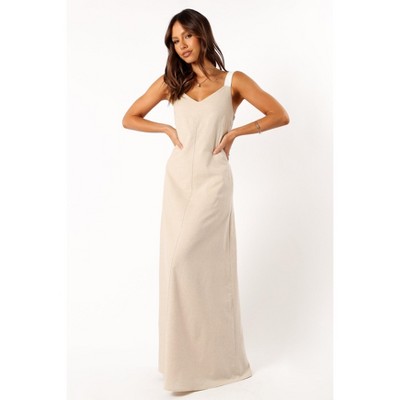 Petal And Pup Womens Sjon Contrast Strap Maxi Dress - Oatmeal S : Target