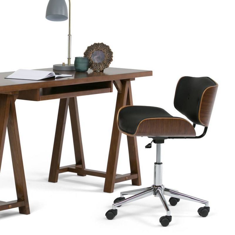 Perry Bentwood Office Chair Black/Natural - WyndenHall, 3 of 13
