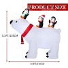 SEVOBAL Inflatable Holiday Decorations 5FT Christmas Inflatable Decoration Inflatable Polar Bear and Penguis, Multicolored, 59.1"*29.5"*61" - 3 of 4