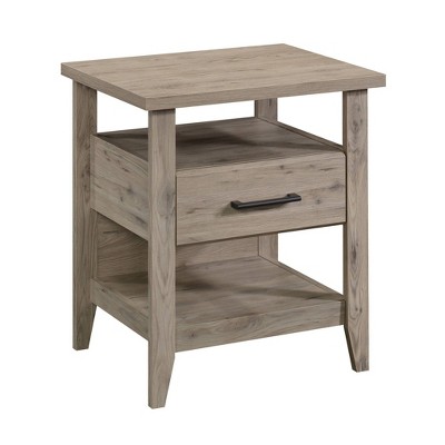 Summit Station Nightstand Oak - Sauder: Bedside Table with Storage, 2 Open Shelves, Laurel Oak Finish