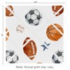 Sweet Jojo Designs Boy Fabric Photo Memo Board Watercolor Sports Theme Blue Brown and Orange - 3 of 3